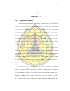 BAB I PENDAHULUAN 1.1 Latar Belakang Masalah Ketatnya