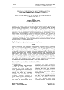 penerapan pendekatan kontekstual untuk meningkatkan