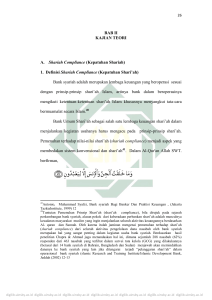 BAB II KAJIAN TEORI A. Shariah Compliance (Kepatuhan Shariah