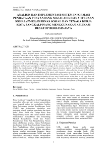 analisis dan implementasi sistem informasi pendataan penyandang