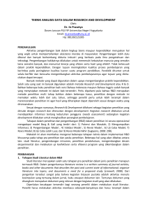 teknik analisis data dalam research and development