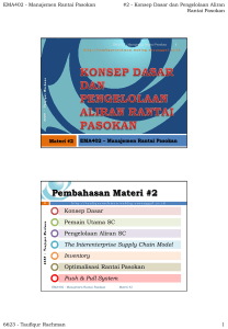 Konsep Dasar dan Pengelolaan Aliran Rantai