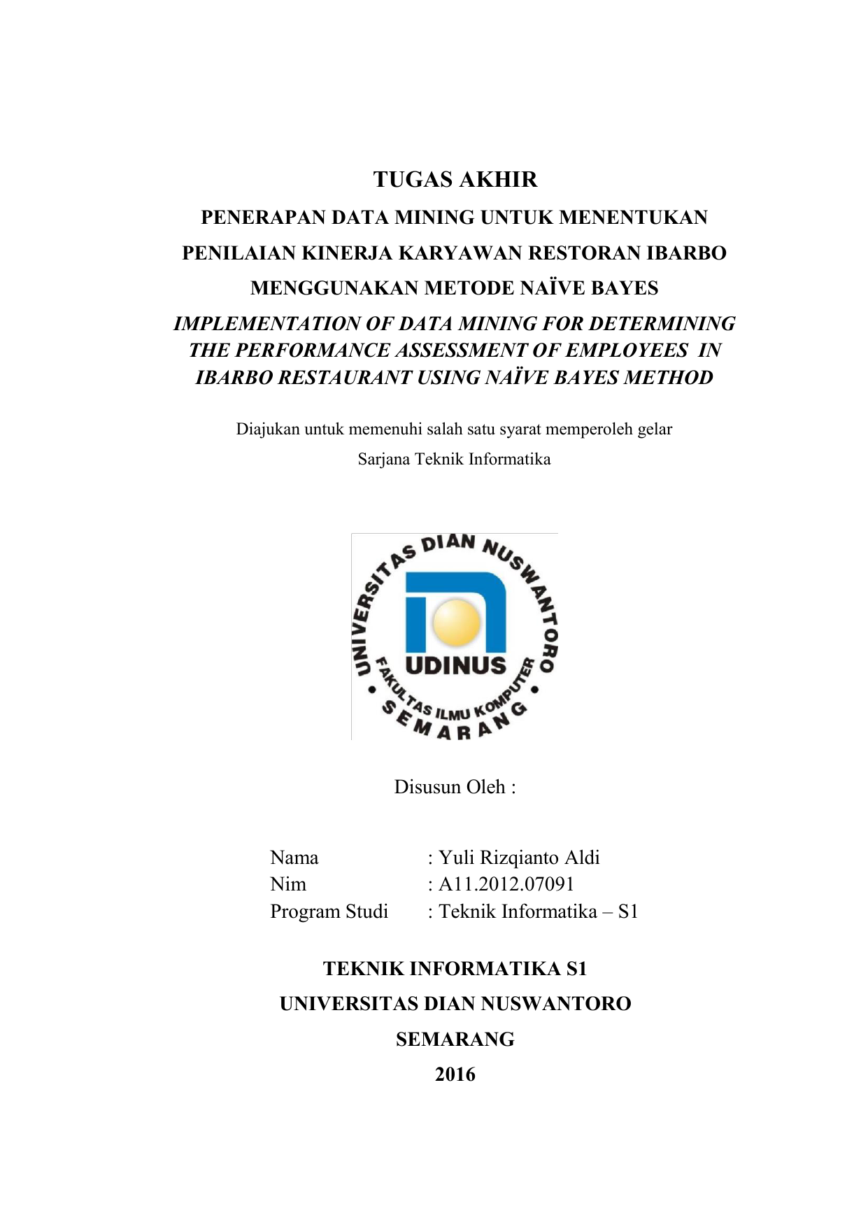 Contoh skripsi teknik informatika pdf merge