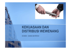 kekuasaan dan distribusi wewenang