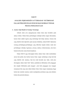 ANALISIS FIQIH MURA<F A`AT TERHADAP VICTIMOLOGI