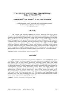 evaluasi dan rekomendasi strategi bisnis