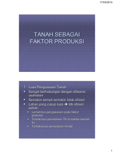 tanah sebagai faktor produksi