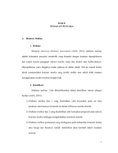 BAB II TINJAUAN PUSTAKA A. Diabetes Melitus 1