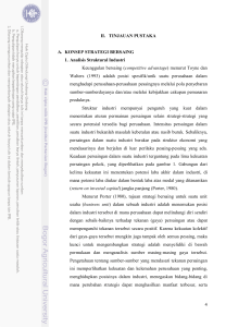 4 II. TINJAUAN PUSTAKA A. KONSEP STRATEGI BERSAING 1