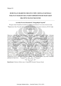 Skripsi S1 HUBUNGAN DIABETES MELITUS TIPE 2 DENGAN