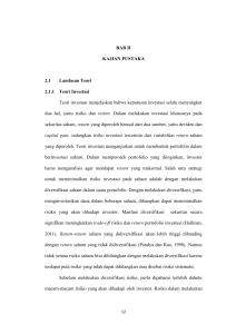 BAB II KAJIAN PUSTAKA 2.1 Landasan Teori 2.1.1 Teori Investasi