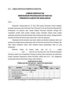 lembar kesepakatan memorandum program sektor