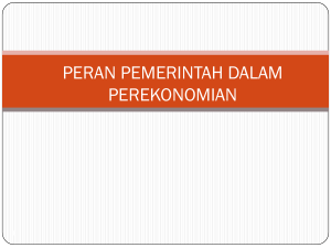 peran pemerintah dalam perekonomian