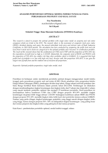 1 ANALISIS PORTOFOLIO OPTIMAL MODEL INDEKS TUNGGAL