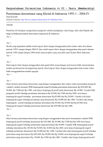 Permintaan denominasi uang Kkrtal di Indonesia