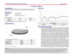 LAPORAN KINERJA BULANAN INVESTRA Januari 2010