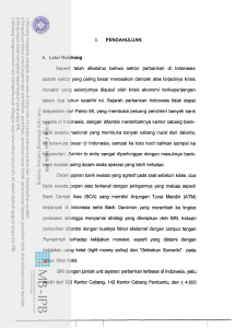 I. PENDAHULUAN A. Latar Belakang Seperti telah diketahui