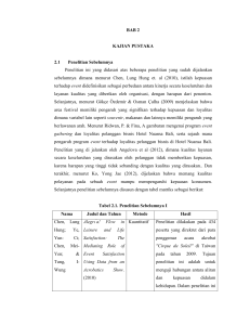 BAB 2 KAJIAN PUSTAKA 2.1 Penelitian Sebelumnya