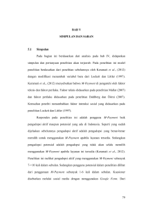 79 BAB V SIMPULAN DAN SARAN 5.1 Simpulan Pada