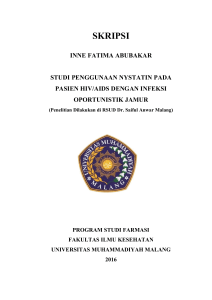studi penggunaan nystatin pada pasien hiv/aids dengan infeksi