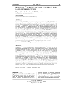 preparasi tc-hynic-toc dan pencitraan pada pasien penderita tumor