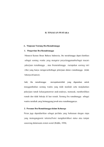 II. TINJAUAN PUSTAKA A. Tinjauan Tentang Ibu Rumahtangga 1