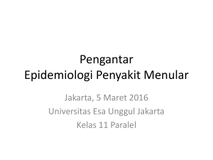 Pengantar Epidemiologi Penyakit Menular