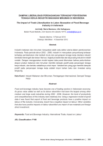 The Impact of Trade Liberalization to Labor Absorption