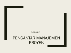 PENGANTAR MANAJEMEN PROYEK