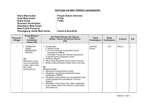 Sap Pengelolaan Proyek Sistem Informasi