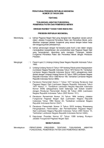 peraturan presiden republik indonesia nomor 35 tahun 2006