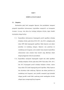 BAB V SIMPULAN DAN SARAN 5.1 Simpulan Berdasarkan pada