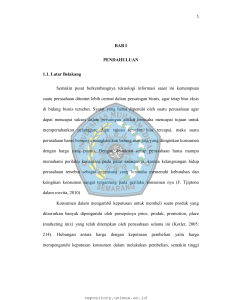 BAB I PENDAHULUAN 1.1. Latar Belakang Semakin pesat