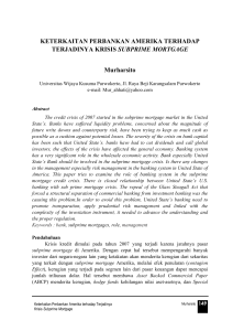KETERKAITAN PERBANKAN AMERIKA TERHADAP TERJADINYA