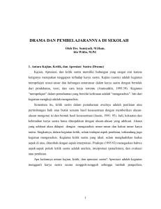 drama dan pembelajarannya di sekolah