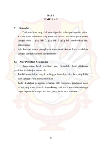 67 Dari penelitian yang dilakukan diperoleh beberapa simpulan