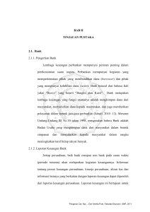 BAB II TINJAUAN PUSTAKA 2.1. Bank 2.1.1. Pengertian Bank