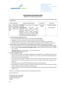 PENGUMUMAN PELELANGAN ULANG NOMOR: AP.I.379/PL.02