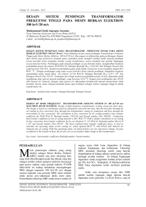 DESAIN SISTEM PENDINGIN TRANSFORMATOR - Digilib