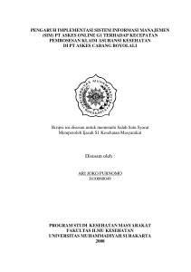 Disusun oleh - Universitas Muhammadiyah Surakarta