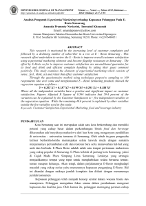 Analisis Faktor-Faktor yang Mempengaruhi