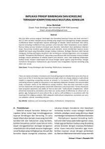 implikasi prinsip bimbingan dan konseling terhadap kompetensi