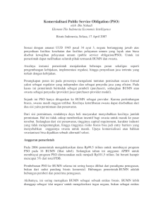 Komersialisasi Public Service Obligation (PSO)