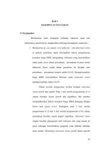 BAB V KESIMPULAN DAN SARAN 5.1 Kesimpulan