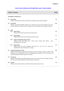 daftar sandi kategori pelaku transaksi