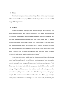 1. Definisi Atrial flutter merupakan bentuk aritmia berupa