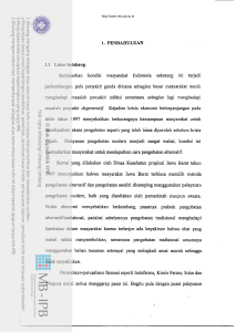 1. PENDAHULUAN 1.1 Latar belakang. Berdasarkan kondisi