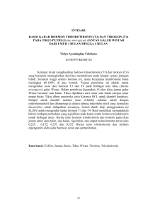 xi INTISARI RASIO KADAR HORMON TRIIODOTIRONIN (T3) DAN