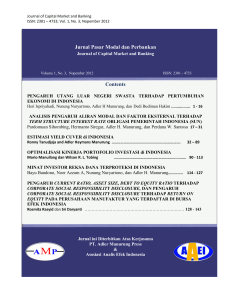 Jurnal Pasar Modal dan Perbankan Contents