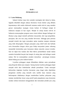 1 BAB 1 PENDAHULUAN 1.1 Latar Belakang Industri kuliner masa